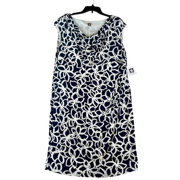 Anne Klein Sheath Dress  Cowl Sleeveless Career - Picture 2 of 10